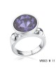 Louis Vuitton inclusion art deco Ring in white gold with purple SWAROVSKI crystals