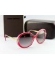 Louis vuitton hand-polished rose red acetate sunglasses