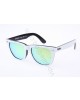 Ray Ban Wayfarer RB2140 54-18 Sunglasses In White With Green Lens 956 18