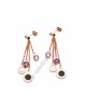 Bvlgari with 4 colors pendant earrings in pink gold