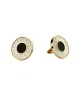 Bvlgari Stud Earrings in 18kt Yellow Gold with Black Mother of Perl