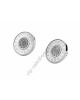 Bvlgari Stud Earrings in 18kt White Gold with Pave Diamonds