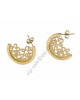 Bvlgari Hollow Flower Earrings in 18kt Yellow Gold