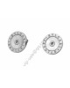 Bvlgari Stud Earrings in 18kt White Gold with White Mother of Peearl