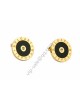 Bvlgari Stud Earrings in 18kt Yellow Gold with Black Mother of Pearl