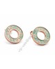 BVLGARI-Bvlgari green word earrings in 18kt ross gold with Hollow