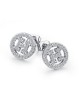 Hermes H Hollow with diamond in white gold earrings wholesale