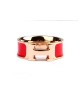 Hermes Clic H Ring in 18kt Pink Gold with Red Enamel wholesale