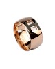 Hermes H Ring in 18kt Pink Gold with Black Enamel replica