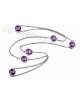 Bvlgari Six Purple Crystal in white gold necklace