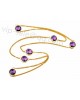 Bvlgari Six Purple Crystal in yellow gold necklace