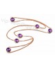 Bvlgari Six Purple Crystal in rose gold necklace