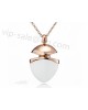 Bvlgari Perfume Bottle Pendant Necklace in 18kt Pink Gold With W replica