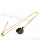 Bvlgari Black Ceramic Charm Necklace in 18kt Yellow Gold outlet