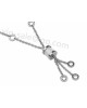 Bvlgari B.ZERO1 Charms Necklace with White ceramic in 18kt White Gold