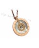 Bvlgari Necklace in 18kt Pink Gold with Diamonds and Mother of Pearl