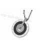 Bvlgari Necklace in 18kt White Gold with Diamonds and Black Mother of Pearl