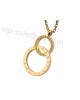 Bvlgari Two Rings Necklace in 18kt Yellow Gold with Diamonds