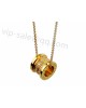 Bvlgari B.zero1 Pendant Necklace in 18kt Yellow Gold with Pave Diamonds