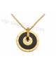 Bvlgari Black Onyx Pendant Necklace in 18kt Yellow Gold