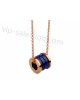 Bvlgari B.ZERO1 Pendant Necklace in 18kt Yellow Gold with Blue Marble