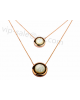 Bvlgari two medallion rose gold sweater necklaces with diamond outlet