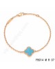 Van Cleef & Arpels Sweet Alhambra bracelet in pink gold with Turquoise