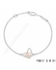 Van Cleef & Arpels Sweet Alhambra Butterfly bracelet in white gold with mother-of-pearl