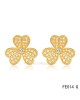 Van Cleef & Arpels Frivole earrings in yellow gold with diamonds