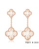 Van Cleef & Arpels Alhambra earrings in pink gold with White mother of pearl