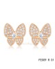 Van Cleef & Arpels Butterflies earrings in pink gold with diamonds