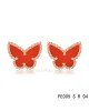 Van Cleef & Arpels Butterflies earrings in pink gold with Carnelian