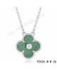 Van cleef & arpels Vintage Alhambra pendant in white gold with Malachite and Diamond
