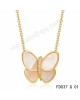 Van cleef & arpels Butterfly pendant in yellow gold with white Mother-of-pearl and round diamonds