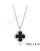 Van cleef & arpels Vintage Alhambra pendant in white gold with Onyx