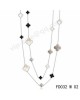 Van cleef & arpels Magic Alhambra long necklace in white gold with Mother-of-pearl and Onyx