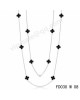 Van cleef & arpels Vintage Alhambra necklace in white gold with Onyx