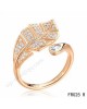 Van Cleef & Arpels Virevolte Between the Finger ring in pink gold with diamonds
