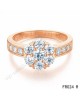 Van Cleef & Arpels Fleurette ring in pin gold whit 1 row diamonds