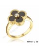 Van Cleef & Arpels Vintage Alhambra ring in yellow gold with Onyx
