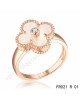 Van Cleef & Arpels Vintage Alhambra ring in pink gold with white mother-of-pearl