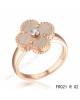 Van Cleef & Arpels Vintage Alhambra ring in pink gold with gray mother-of-pearl