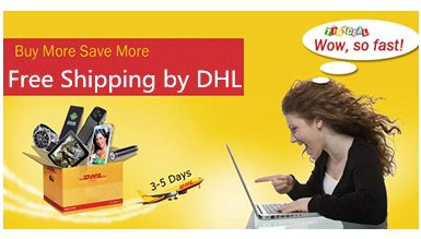 All Order Free Shipping by DHL