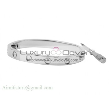 Cartier White Gold LOVE Bracelet for Women+Free Screwdriver