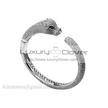 Panthere De Cartier Bracelet in White Gold with Diamonds