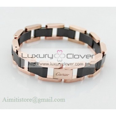Cartier Maillon Panthere Bracelet in 18k Pink Gold With Black