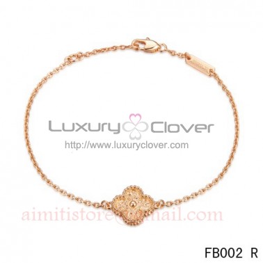 Van Cleef and Arpels Sweet Alhambra Bracelet Pink Gold