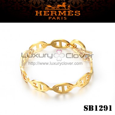 Hermes Chaine d'Ancre Enchainee Yellow Gold Bracelet