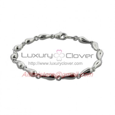 Designer Inspired 925 Silver Continuous Teardrops Bracelet