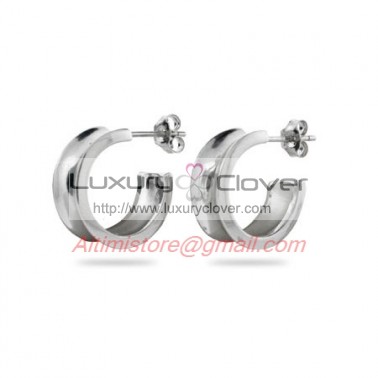 Designer 1837 Style Hoop Earrings in Sterling Silver
